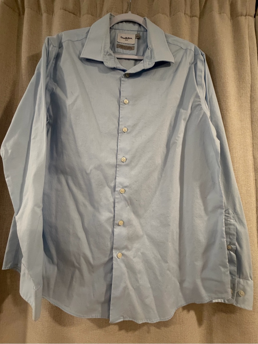 Goodfellow & Co Light Blue Men's Spread-Collar Dress Shirt
